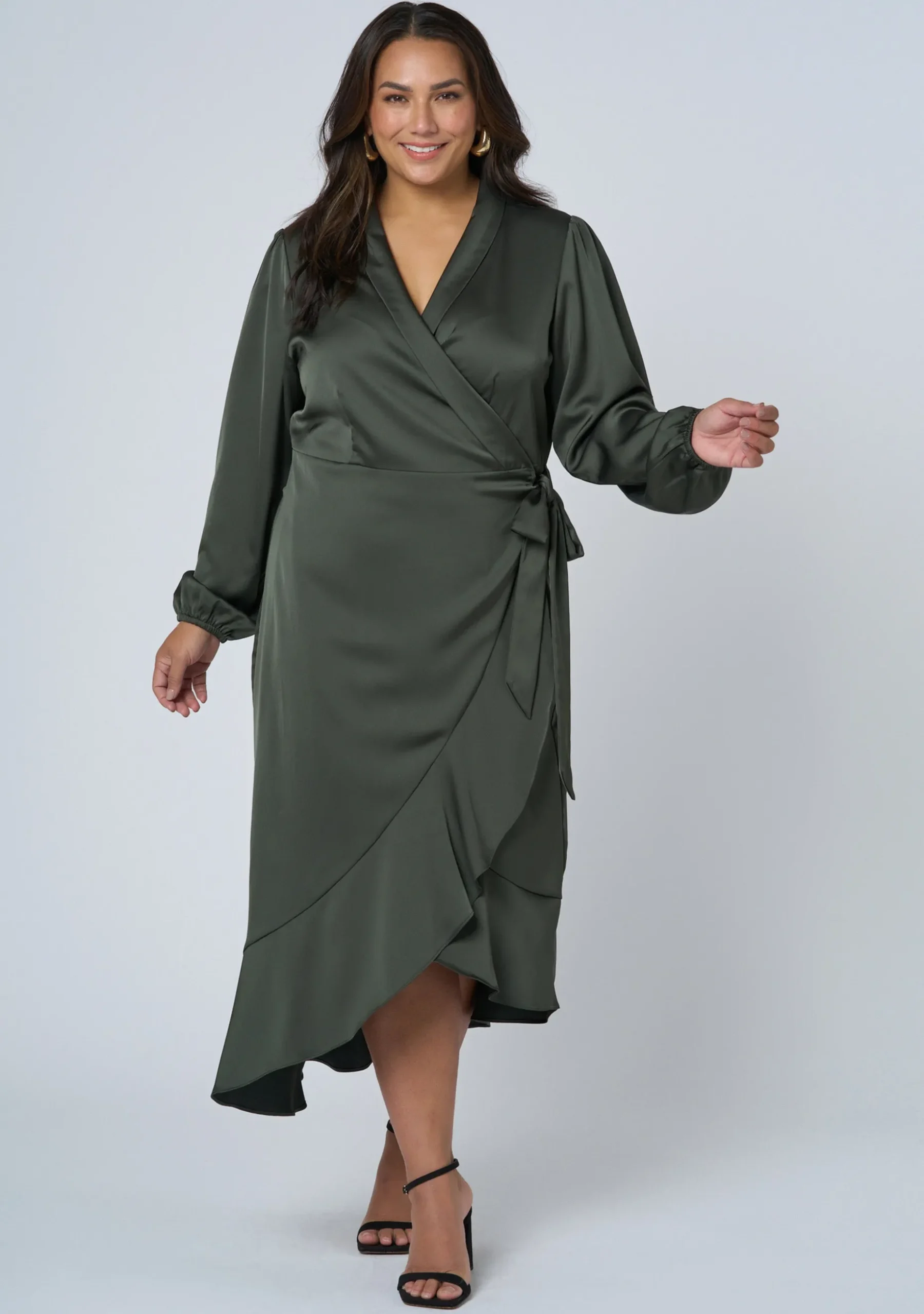 Girl Crush Satin Wrap Dress