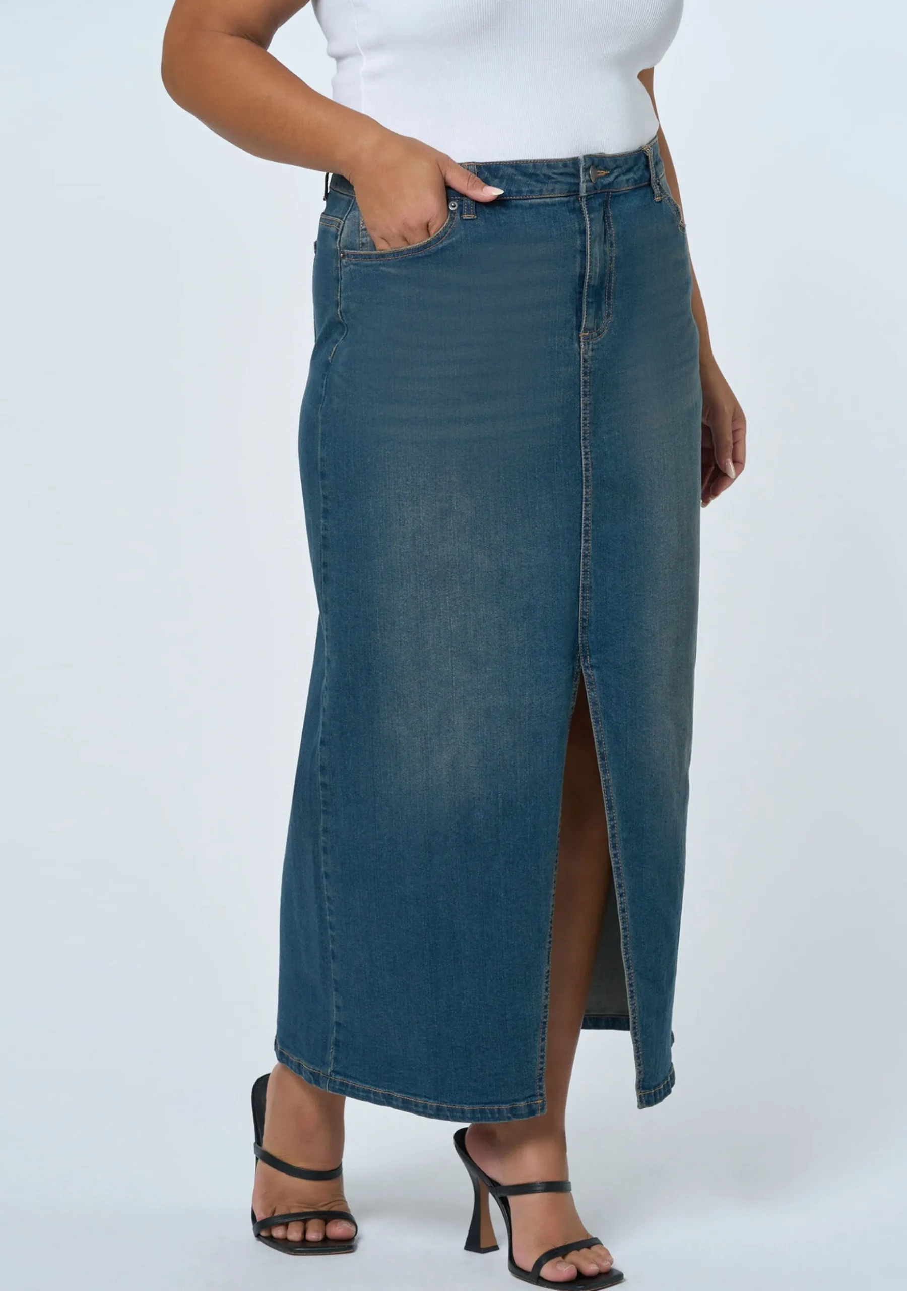 Hype Denim Maxi Skirt