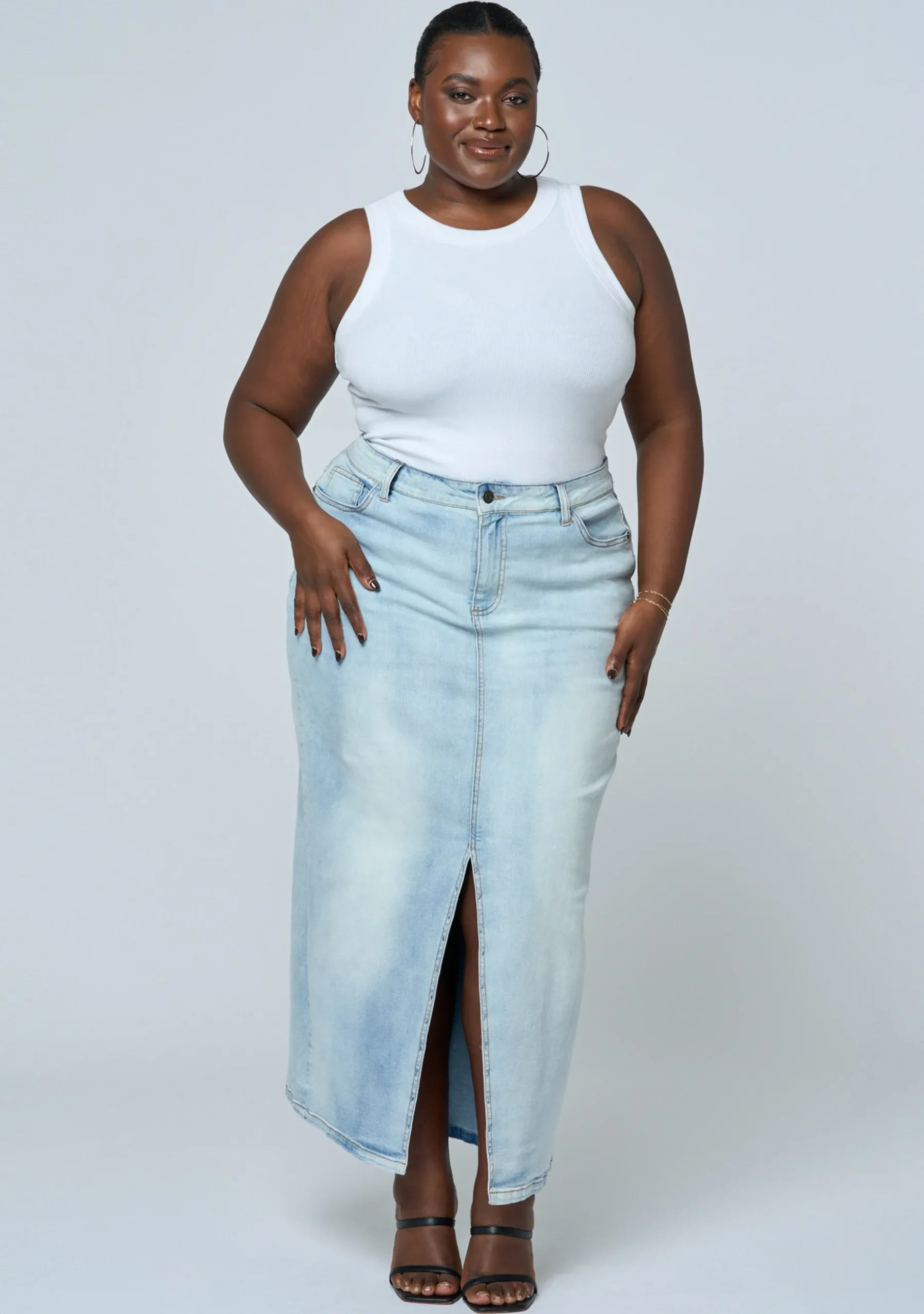Hype Denim Maxi Skirt