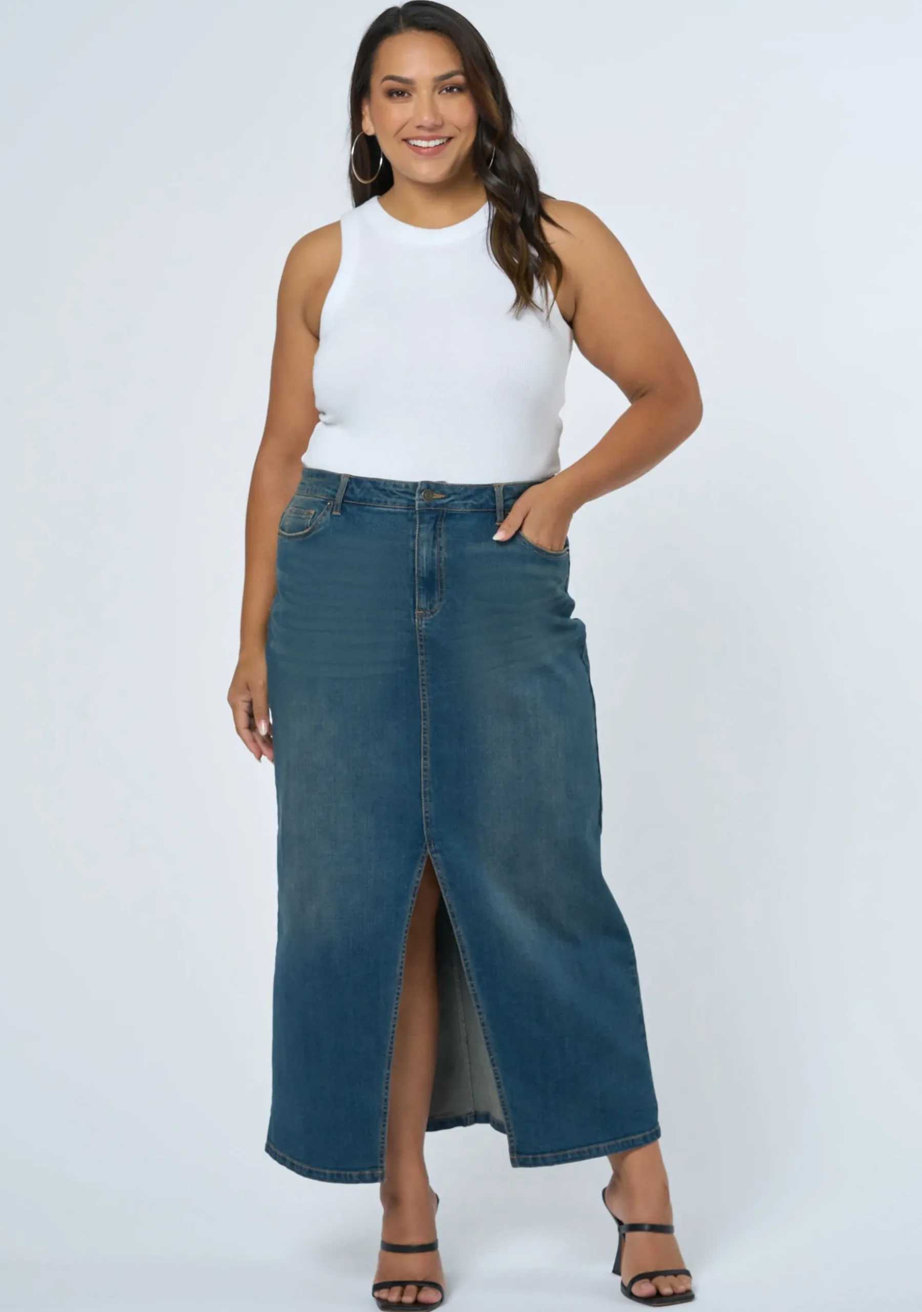 Hype Denim Maxi Skirt