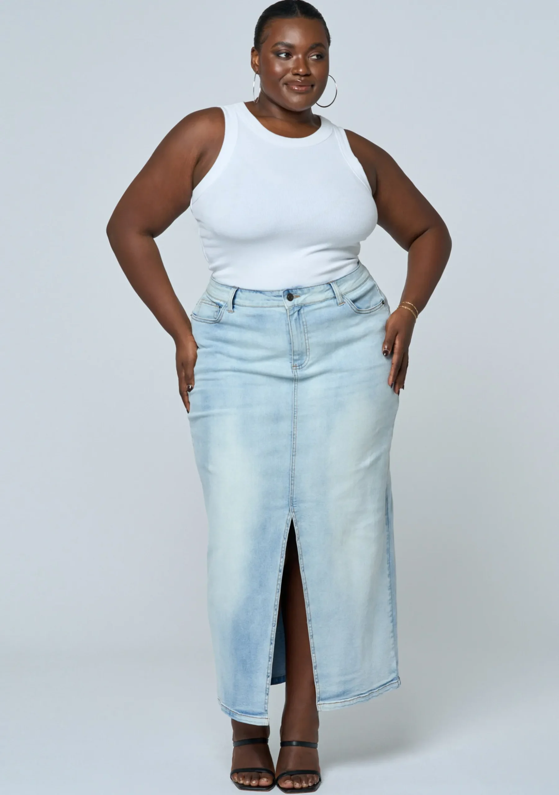 Hype Denim Maxi Skirt