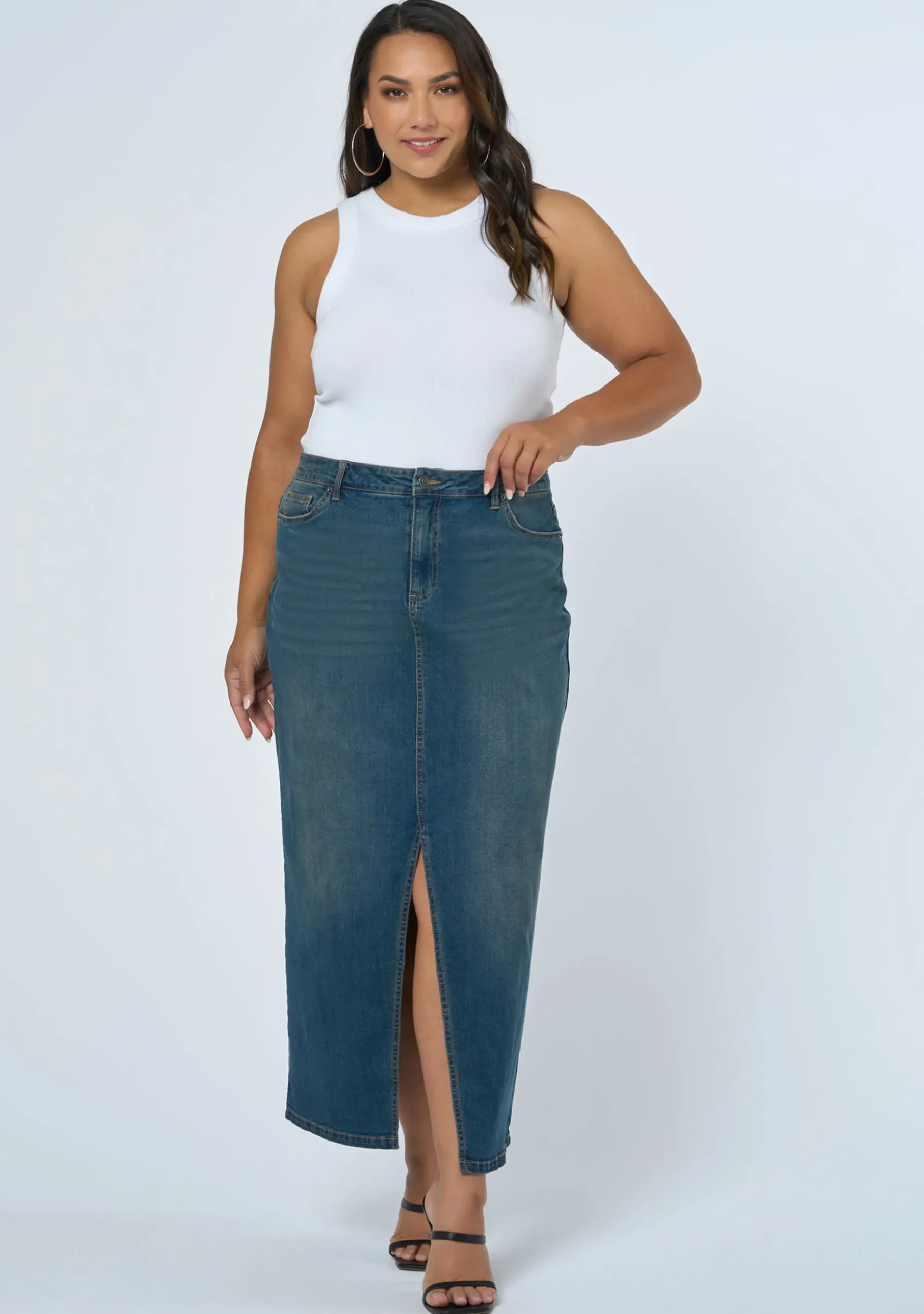 Hype Denim Maxi Skirt