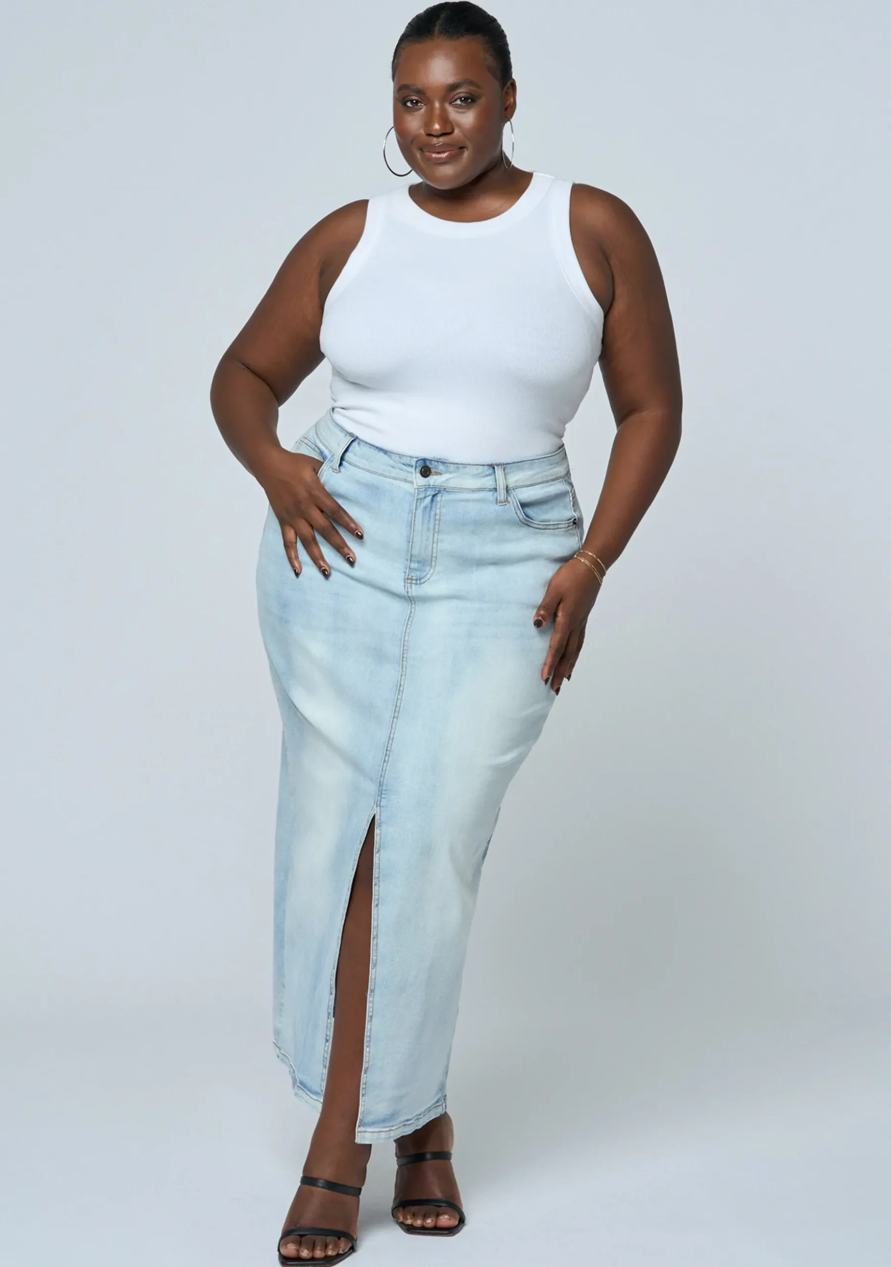 Hype Denim Maxi Skirt