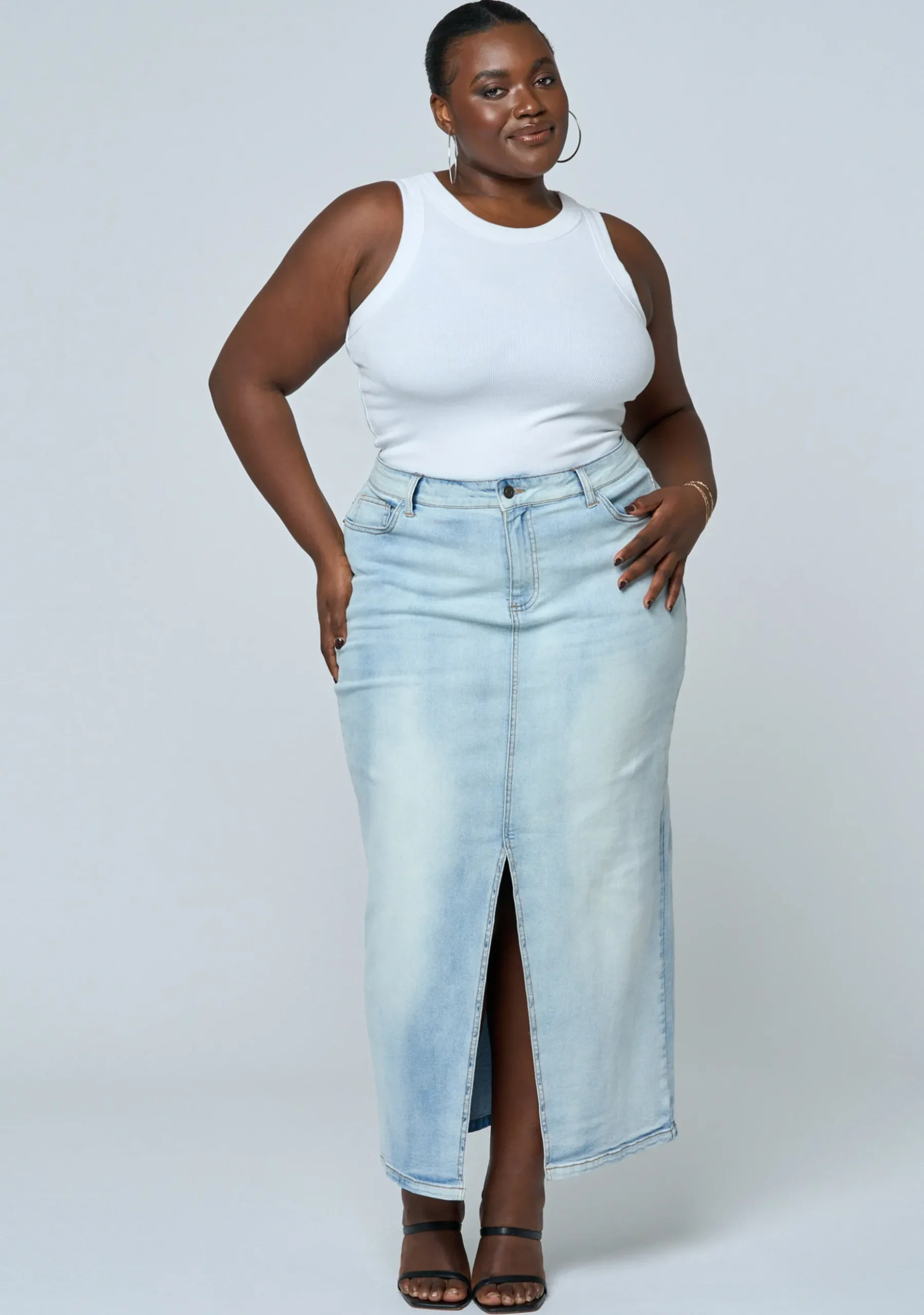 Hype Denim Maxi Skirt