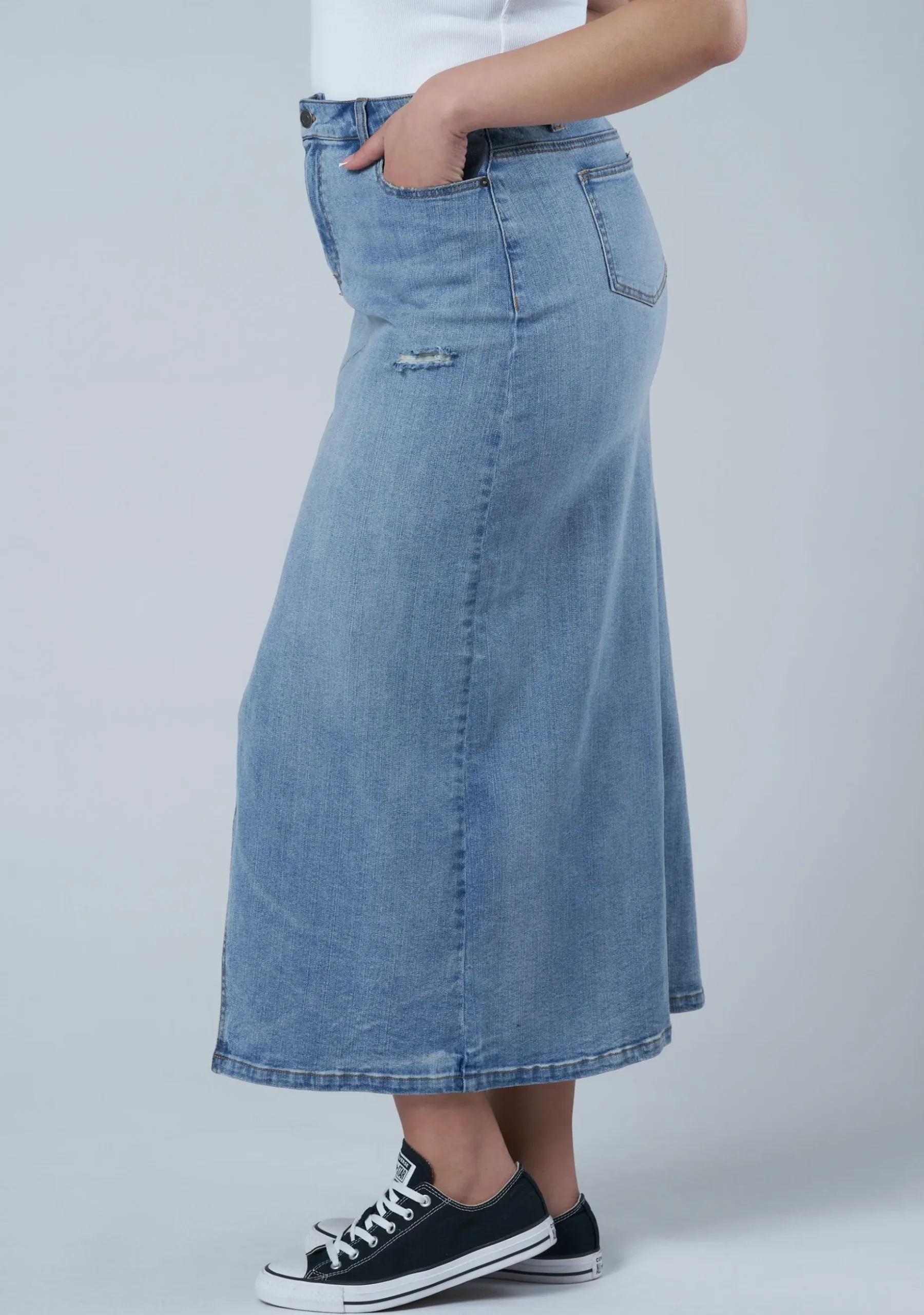 Hype Denim Maxi Skirt