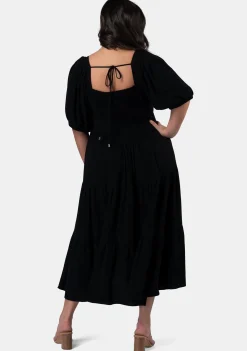 Isadora Balloon Sleeve Maxi Dress