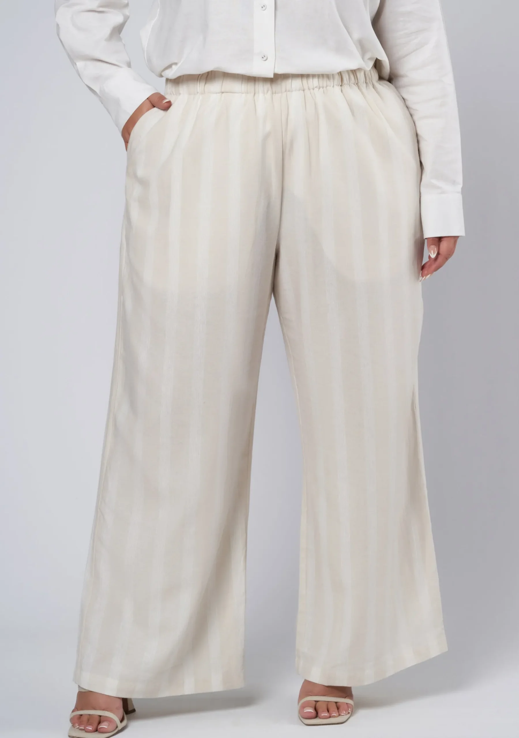 Issa Striped Linen Pants
