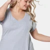 Jacinta Longline V Neck Tee