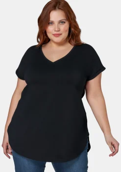 Jacinta Longline V Neck Tee