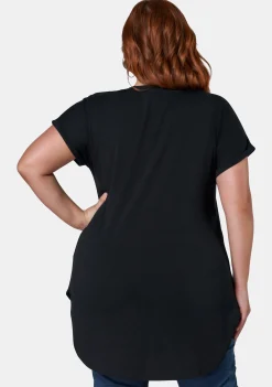 Jacinta Longline V Neck Tee