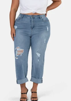 Jump Around Distressed Jean