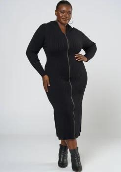 Kick It Hooded Knit Dress