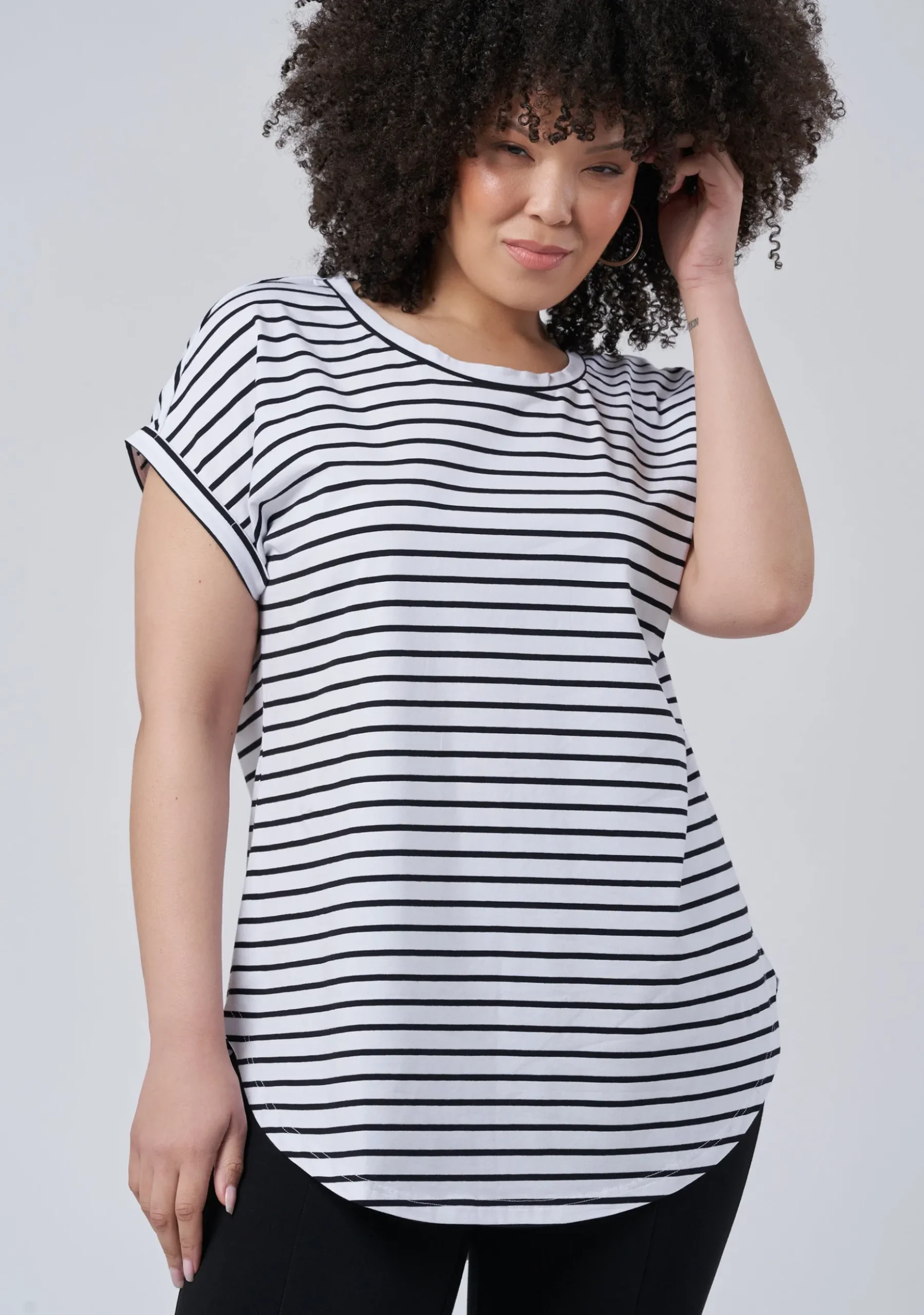 Lauren Longline Stripe Tee