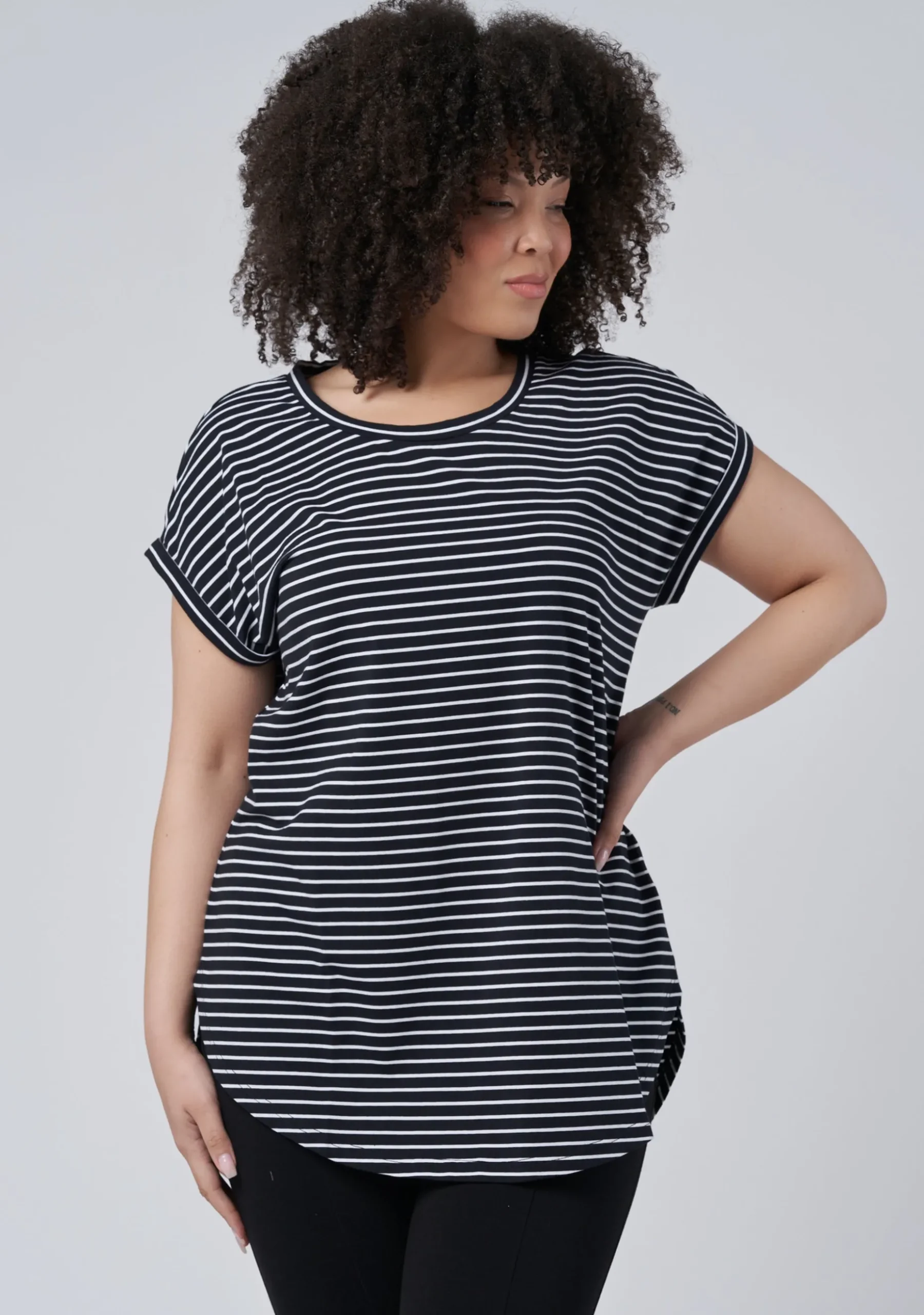 Lauren Longline Stripe Tee