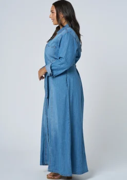 Leah Chambray Maxi Dress