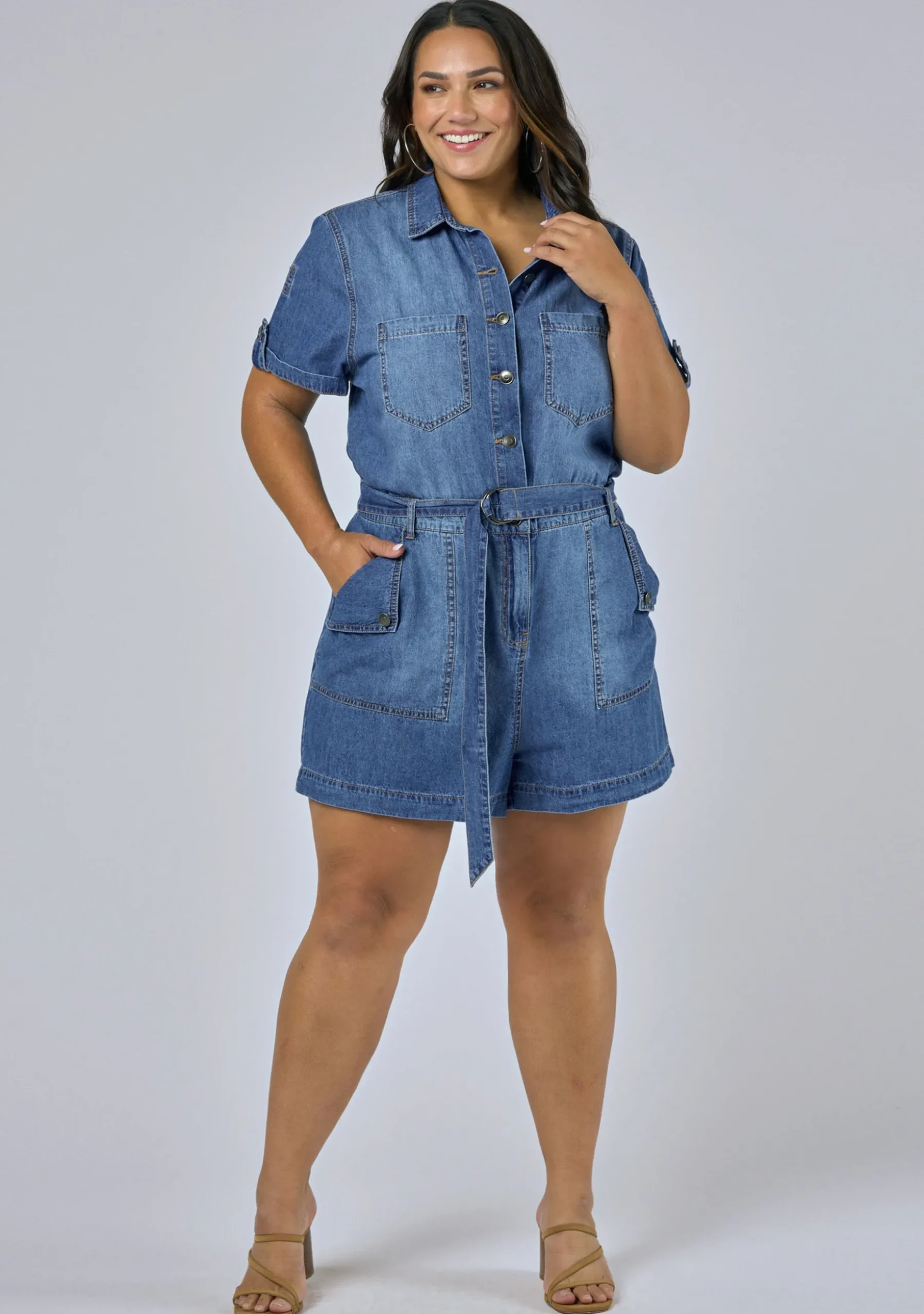 Lily Denim Romper