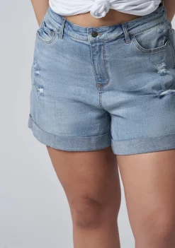 Loreli Distressed Denim Shorts