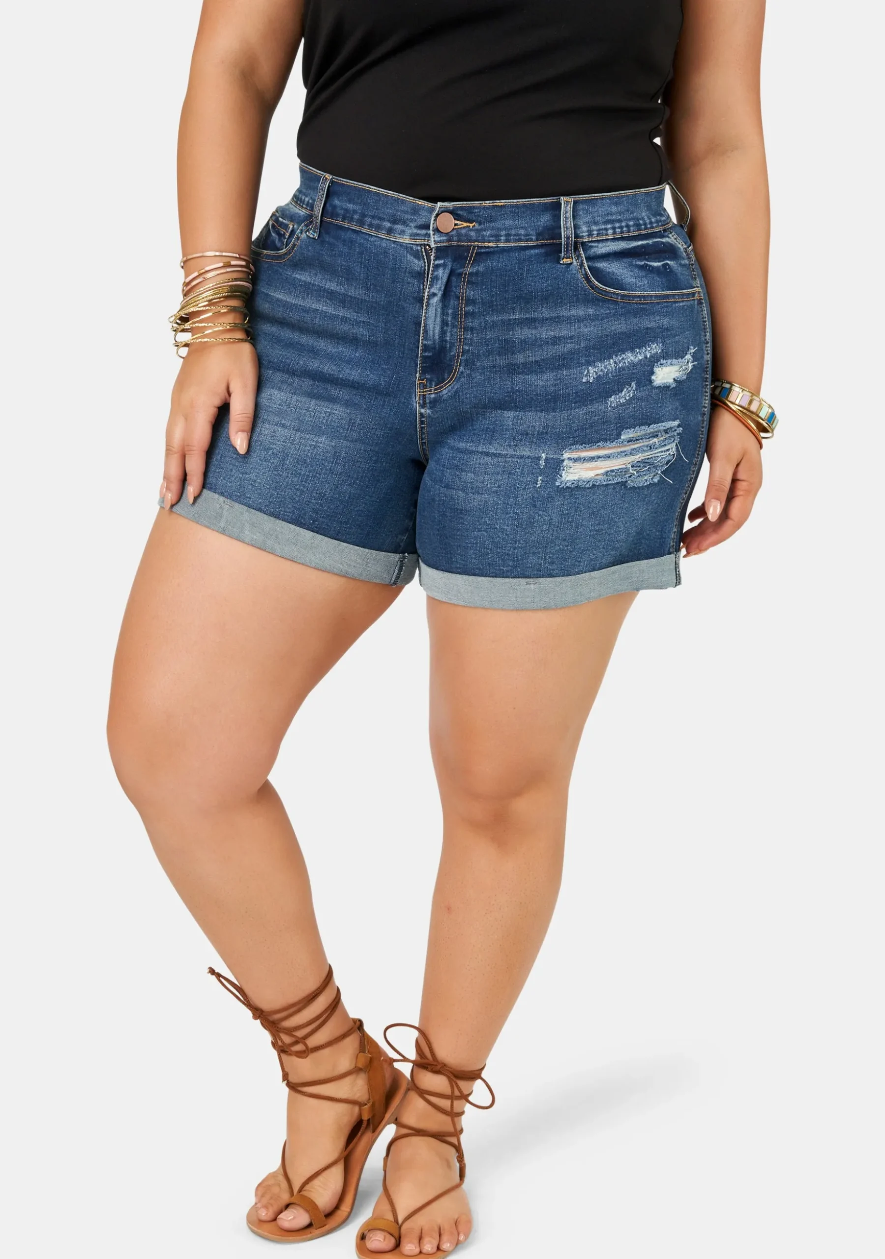 Lorili Distressed Denim Short