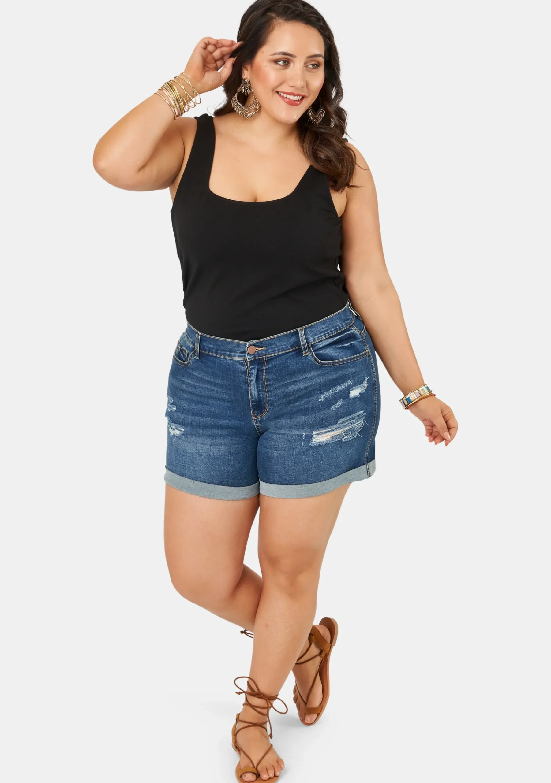 Lorili Distressed Denim Short