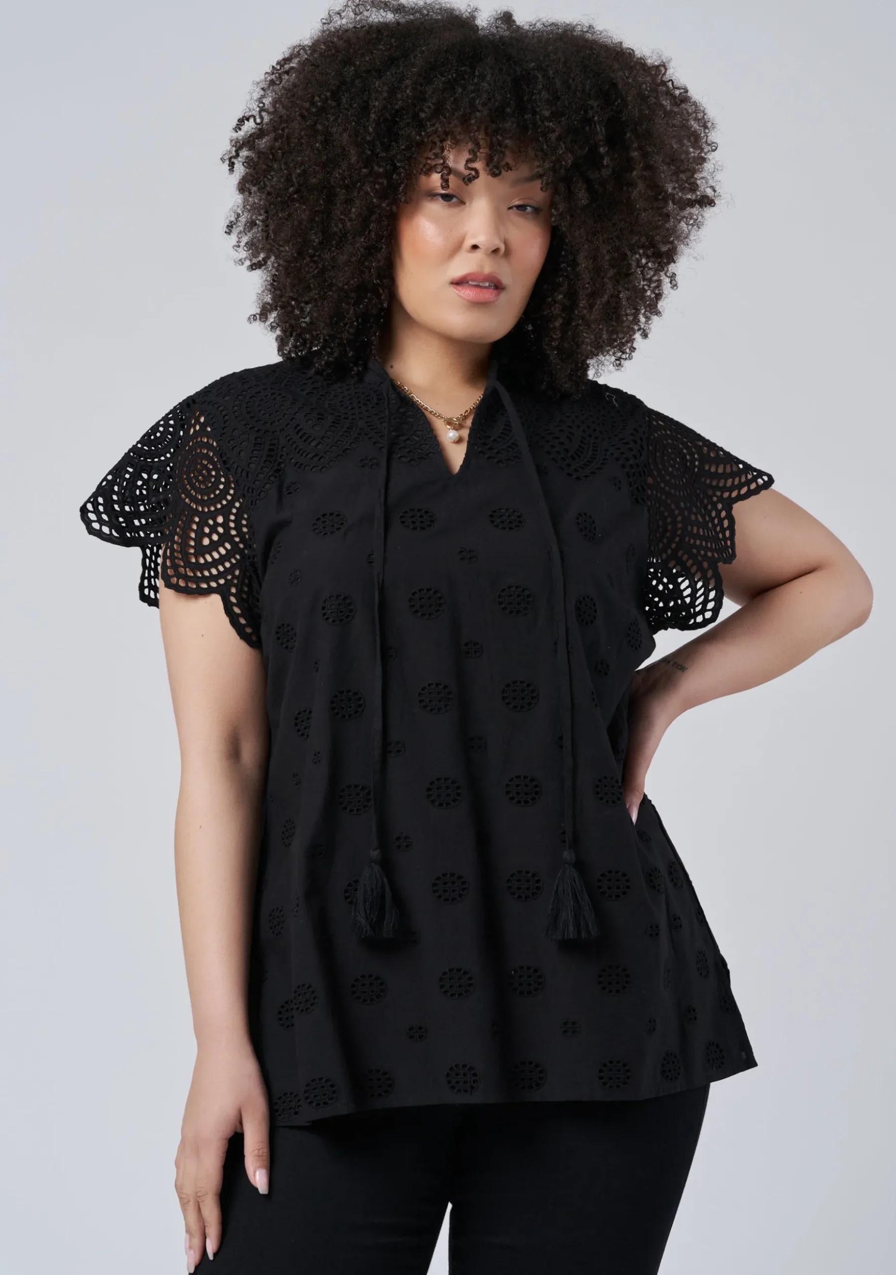 Madison Broderie Blouse