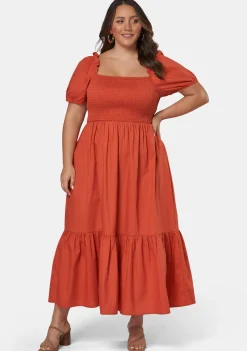 Mila Shirred Bodice Midi Dress
