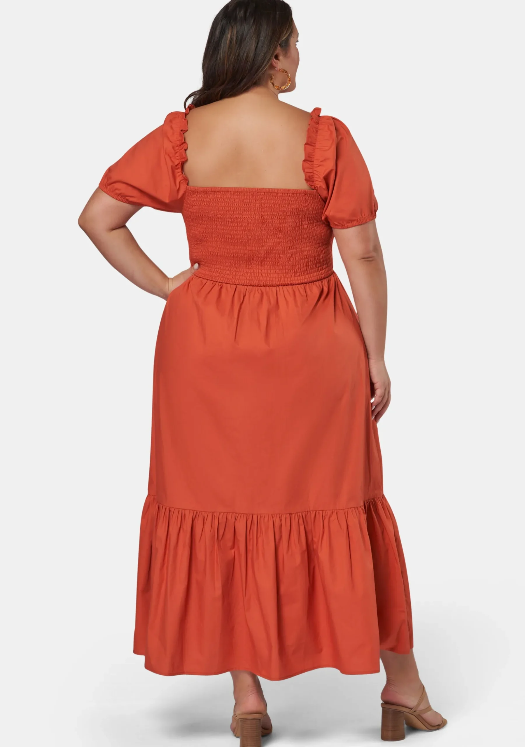Mila Shirred Bodice Midi Dress