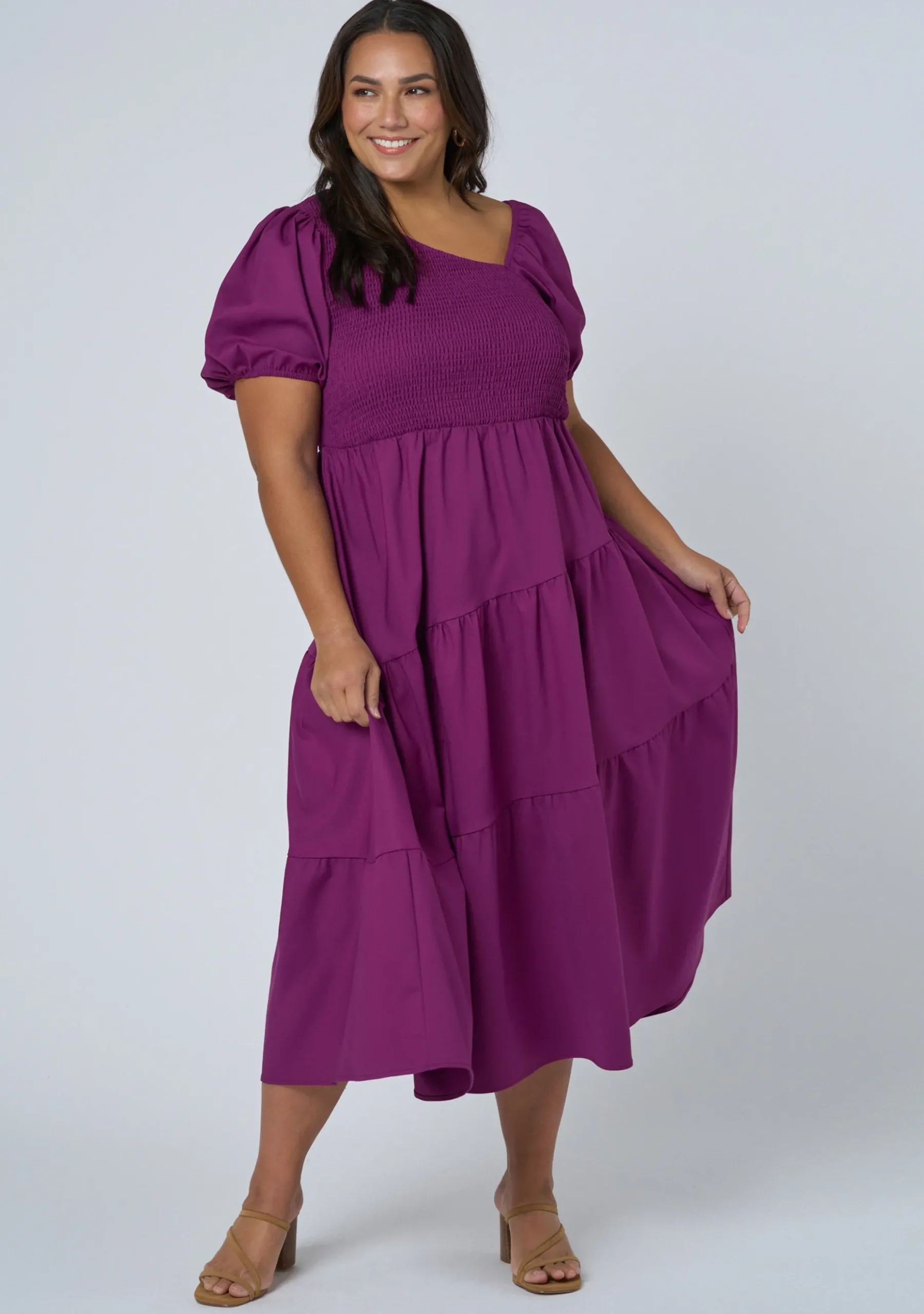 Miley Asymmetric Midi Dress