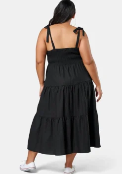 Movin On Up Linen Dress