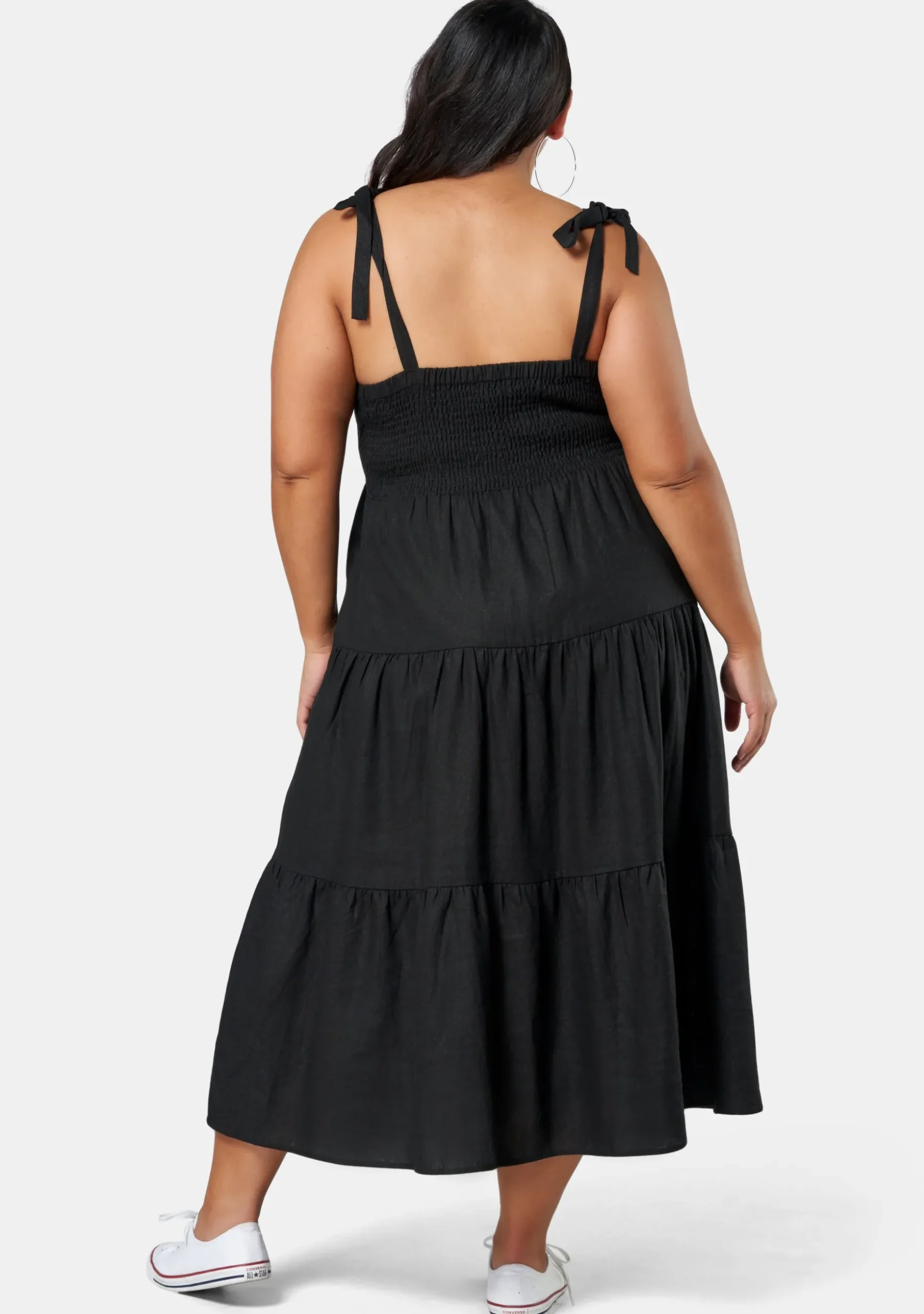 Movin On Up Linen Dress