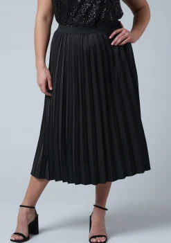 My Best Pleated Satin Skirt
