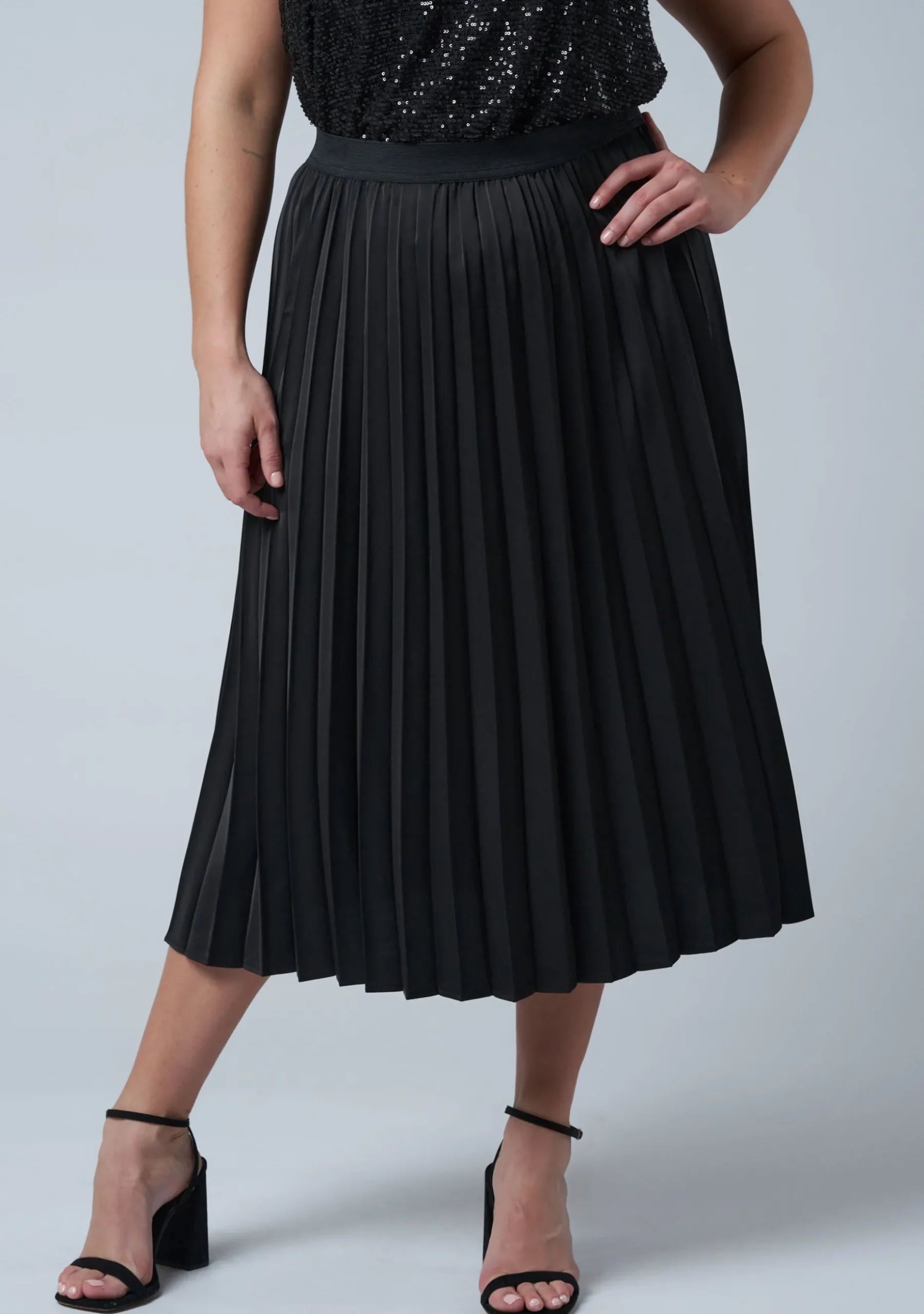 My Best Pleated Satin Skirt