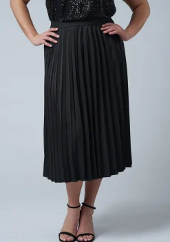 My Best Pleated Satin Skirt