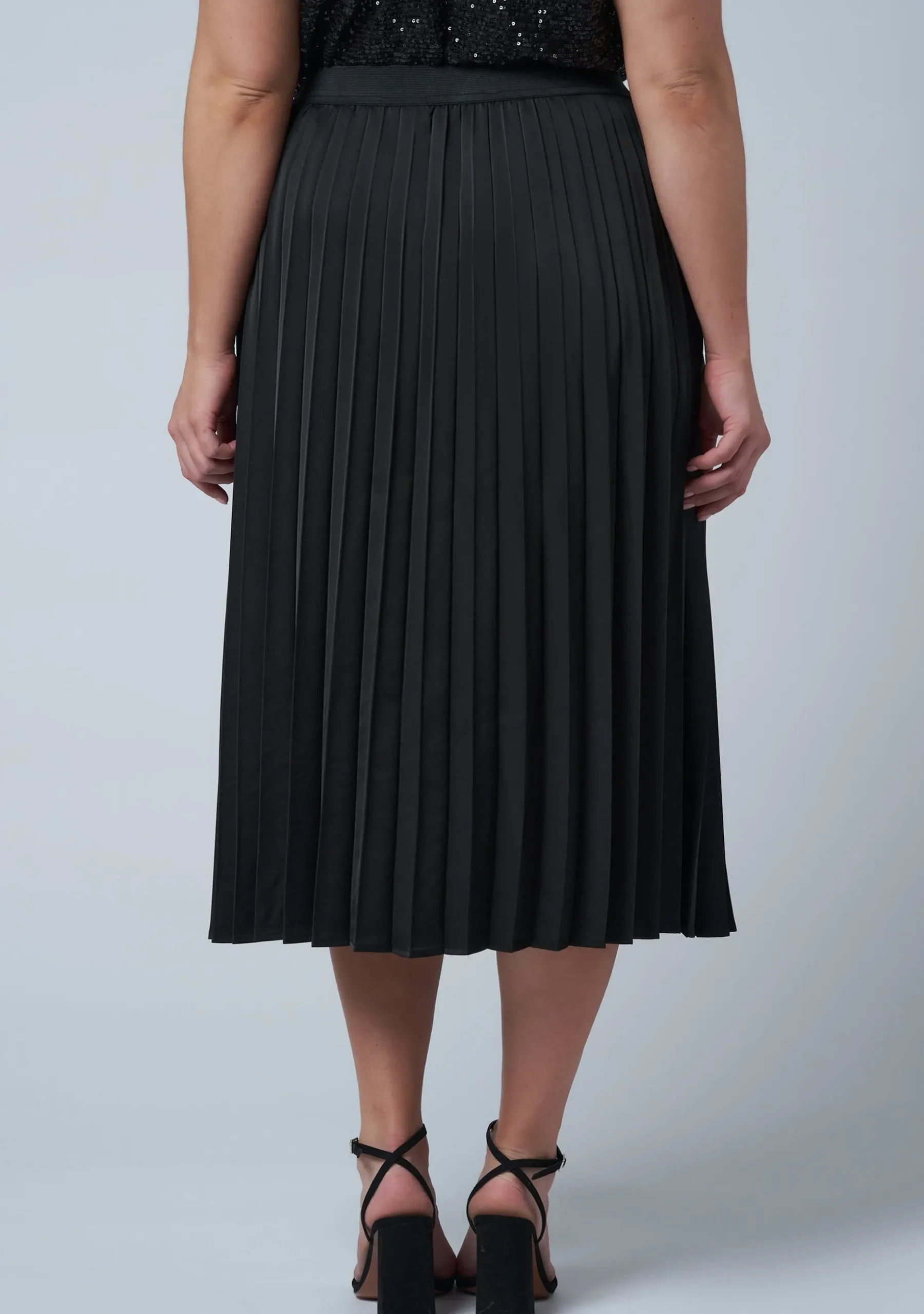 My Best Pleated Satin Skirt