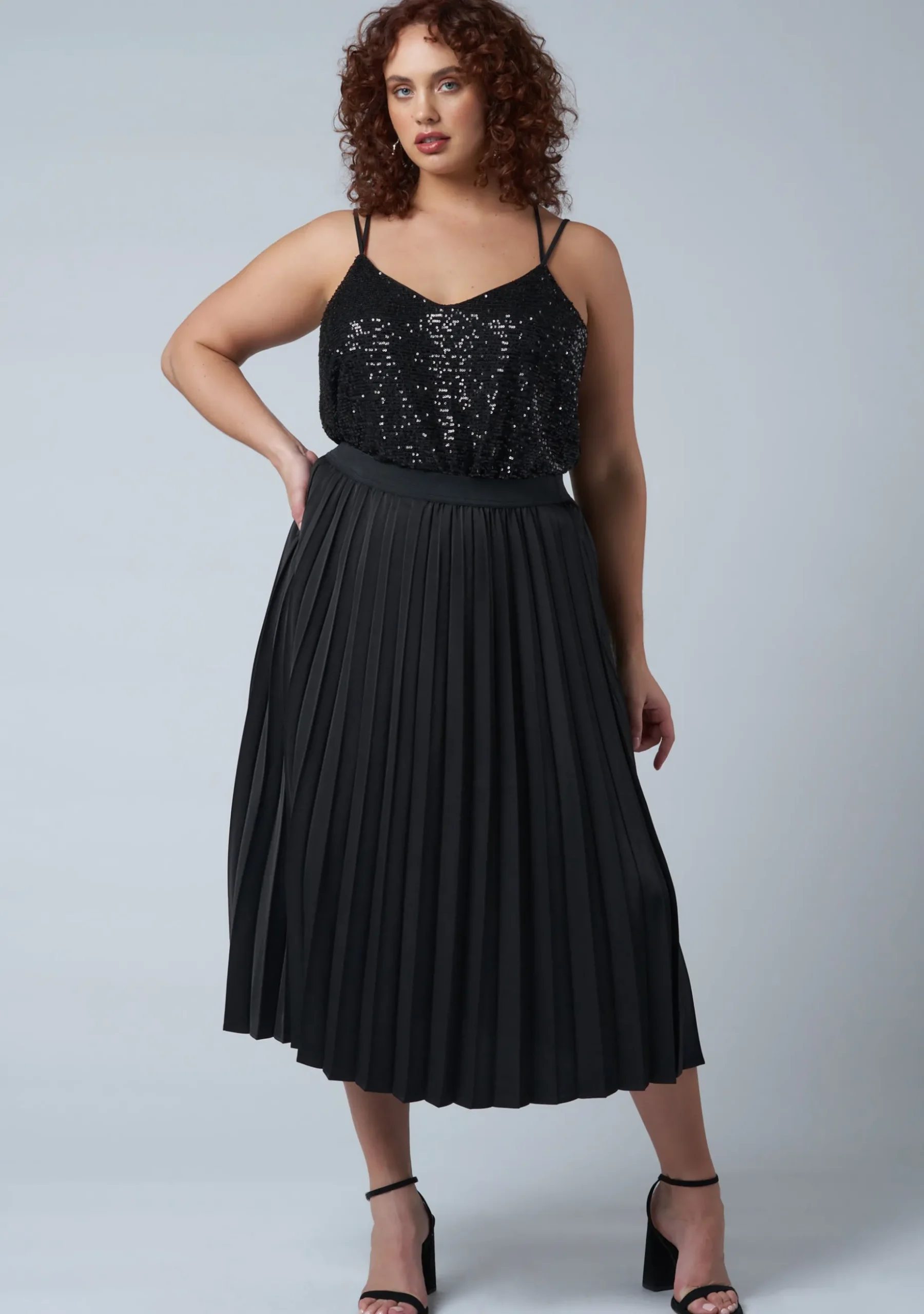 My Best Pleated Satin Skirt