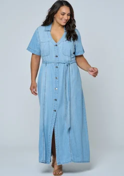 Naomi Chambray Maxi Dress