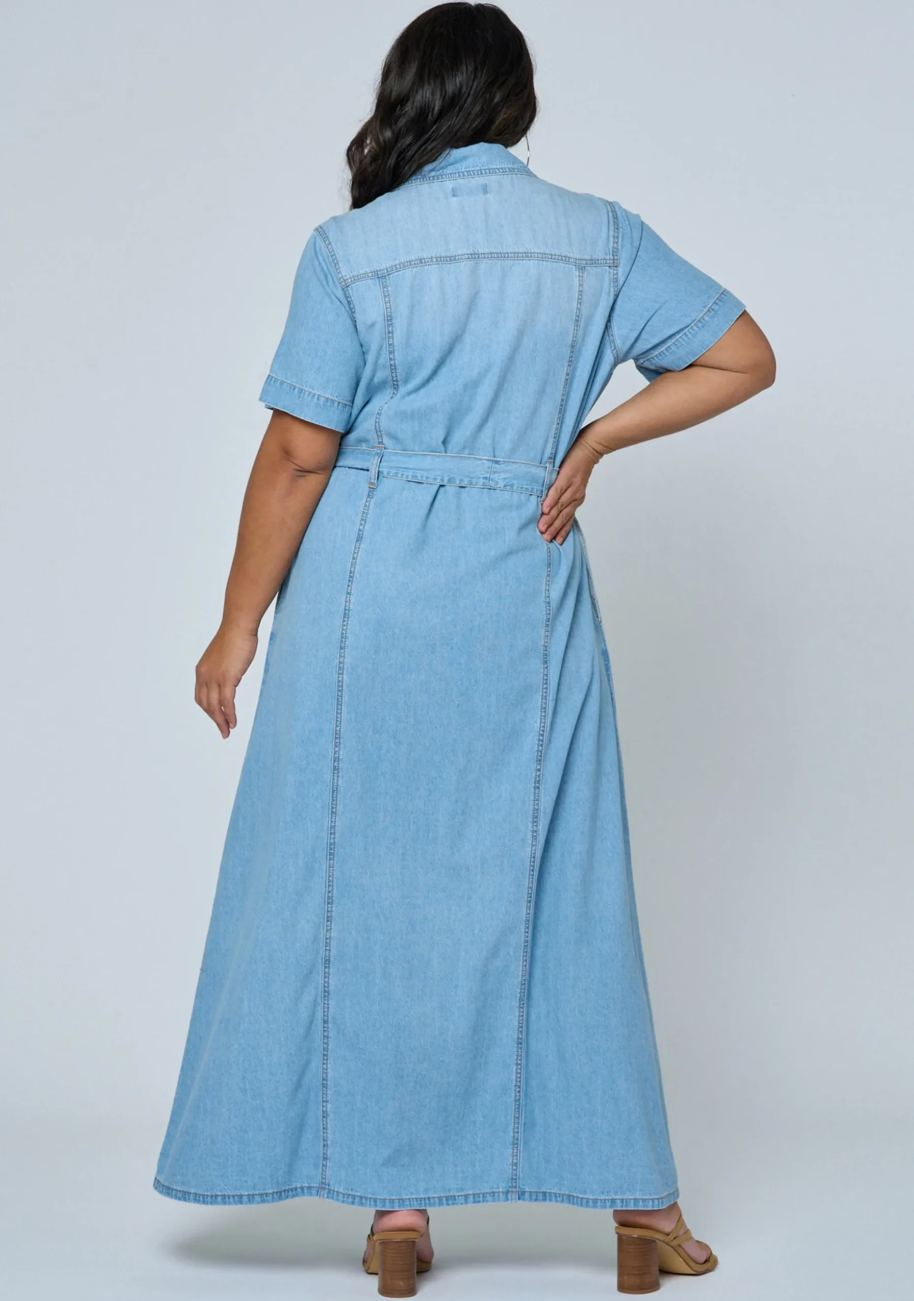 Naomi Chambray Maxi Dress
