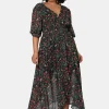 Next Universe Rose Print Maxi Dress