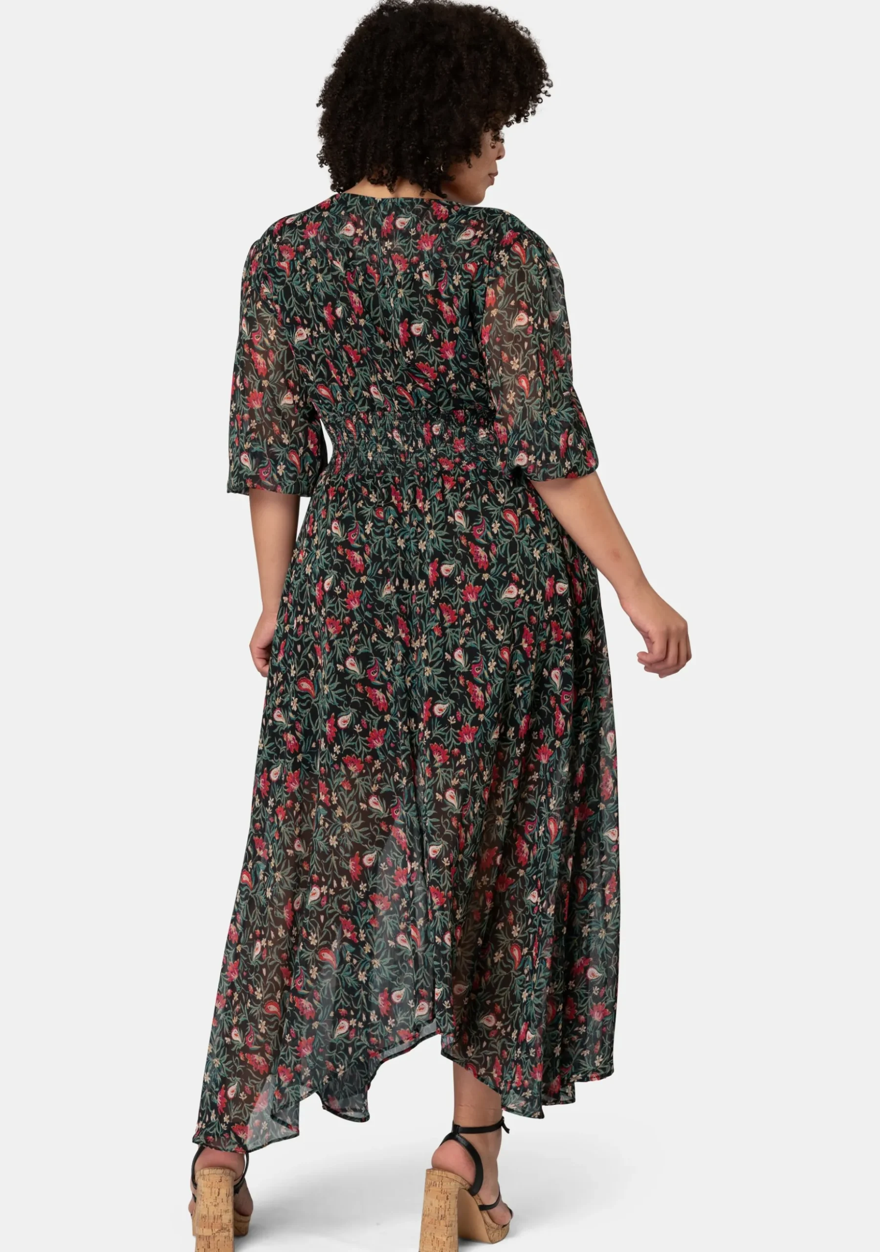 Next Universe Rose Print Maxi Dress