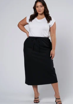 Olsen Linen Midi Skirt