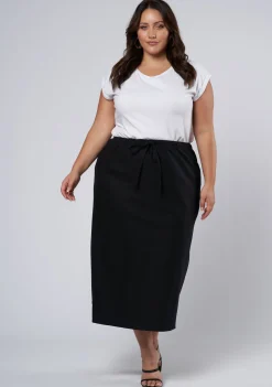 Olsen Linen Midi Skirt