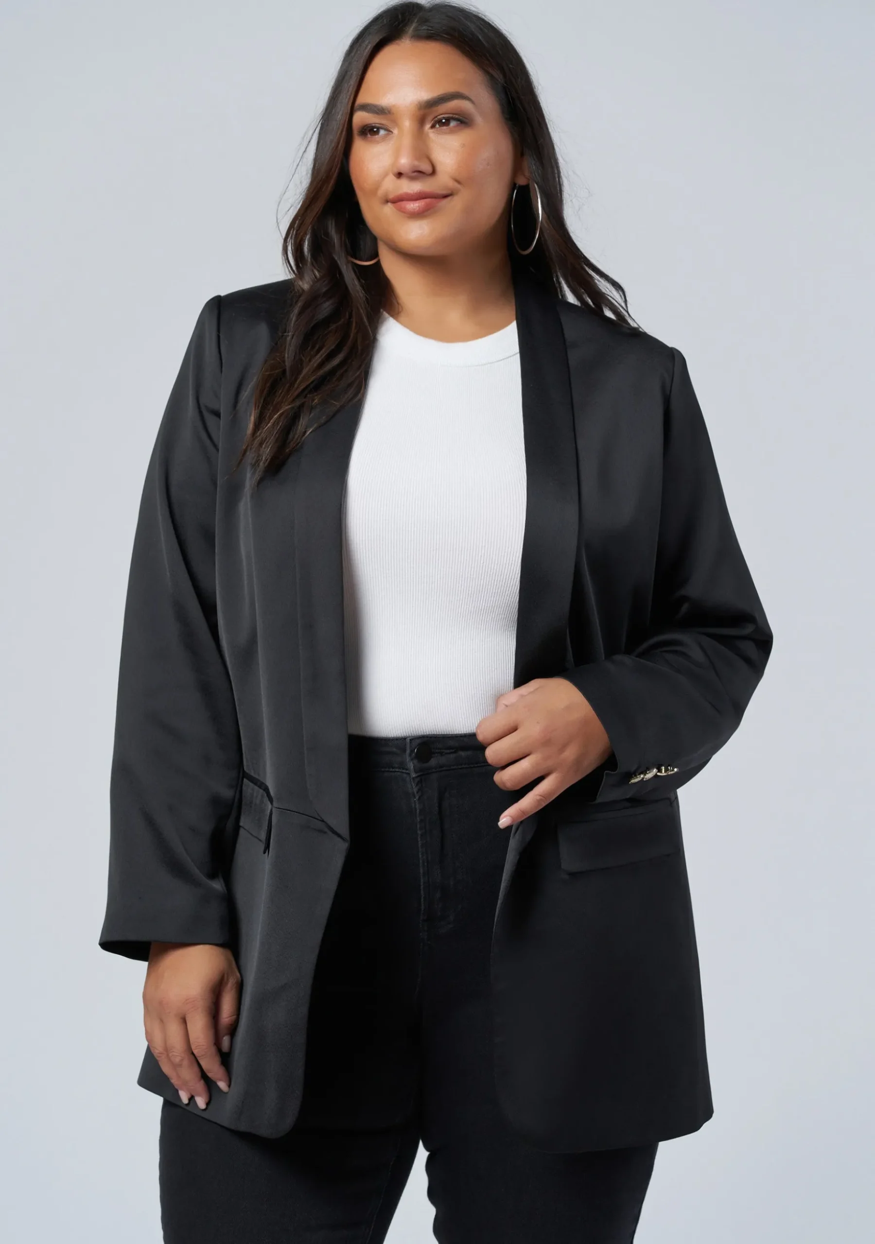 Revelry Satin Blazer