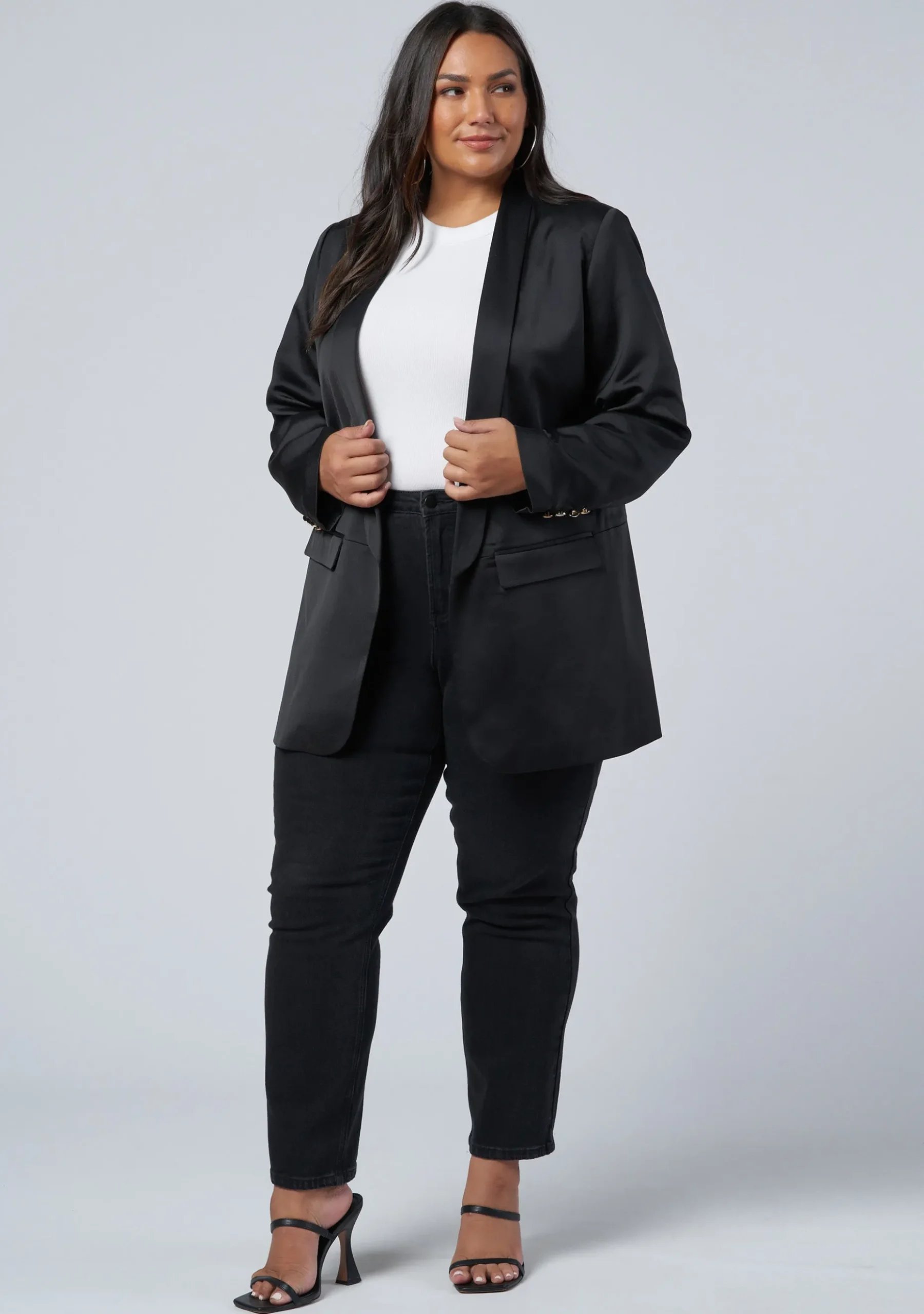 Revelry Satin Blazer