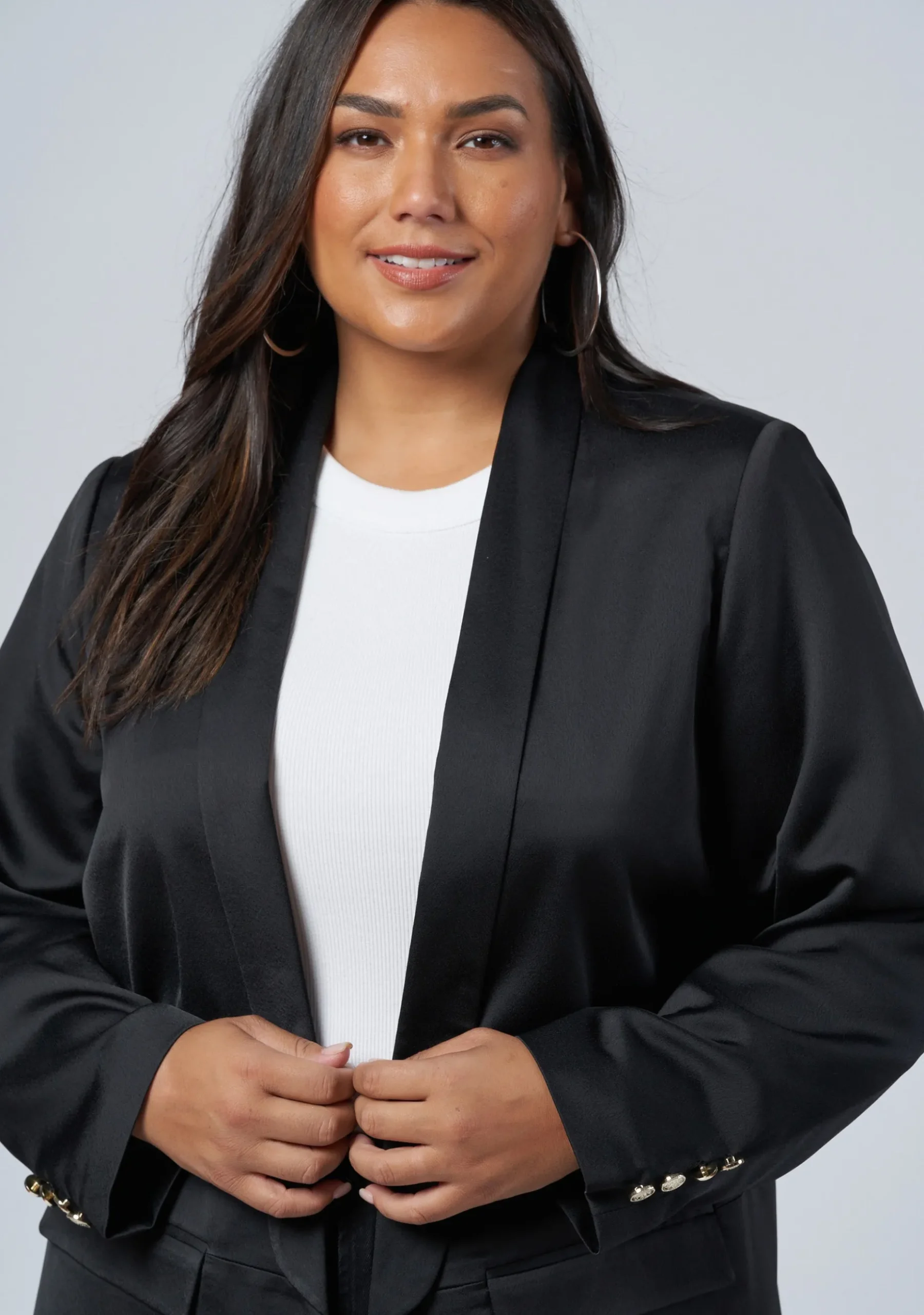 Revelry Satin Blazer