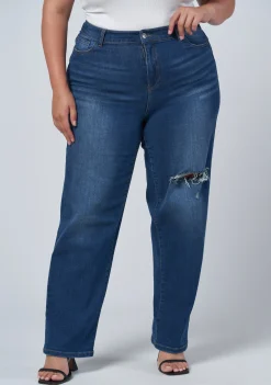 Ruby Straight Leg Distressed Jean