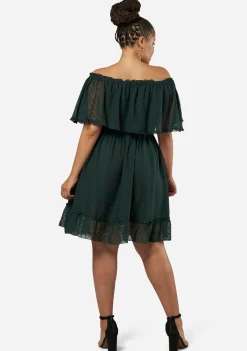 Sensual Off Shoulder Midi Dress
