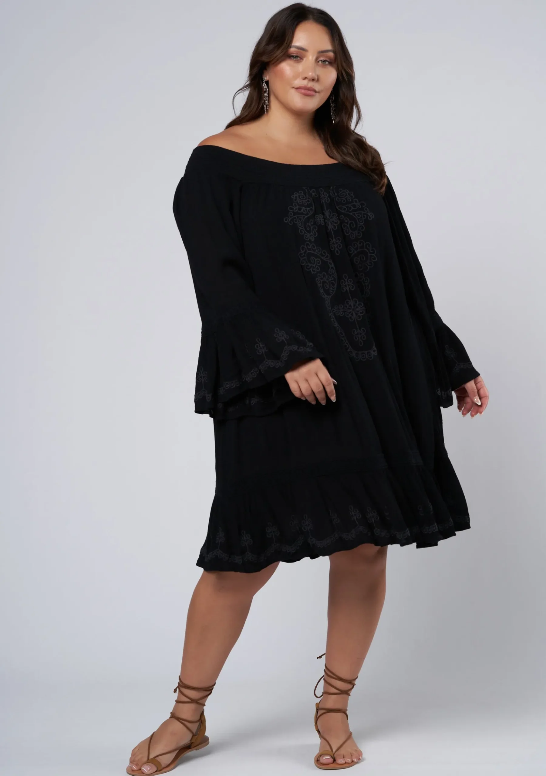 Serenity Embroidered Mini Dress