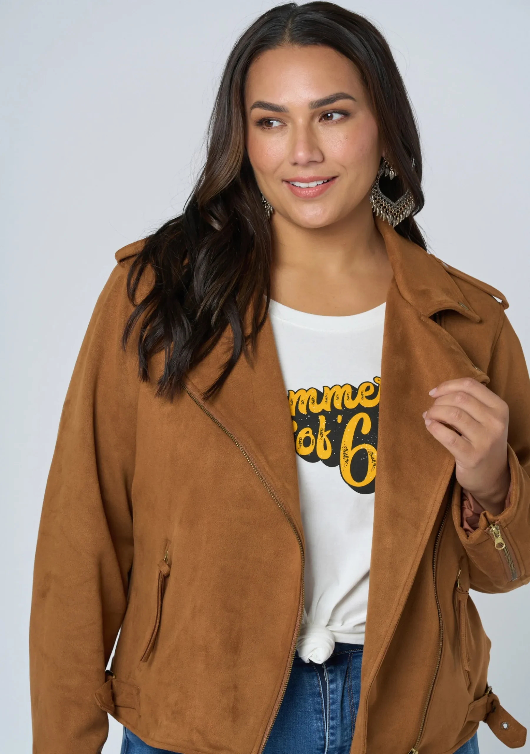 Serenity Suedette Biker Jacket