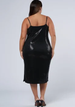 Served Sequin Midi Dress