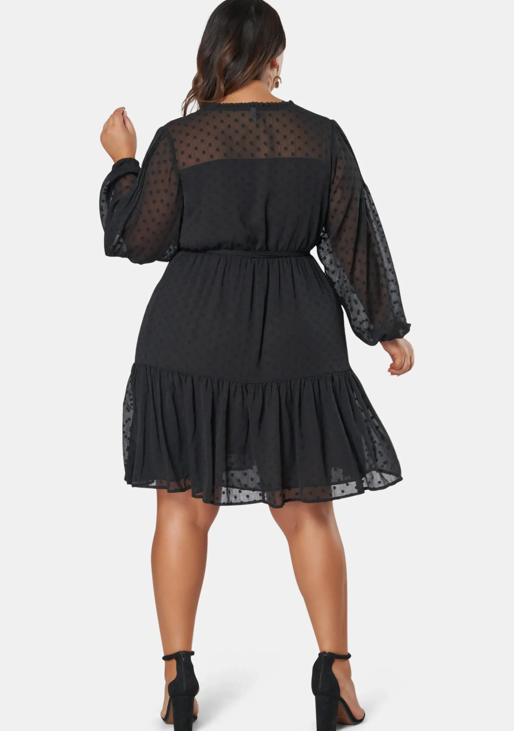 Sheer Silhouette Smock Dress