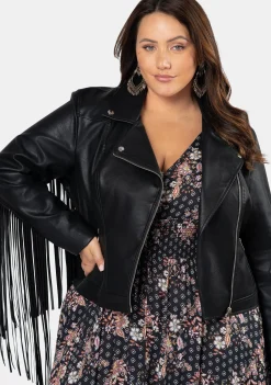 Star Dancer Fringe PU Jacket